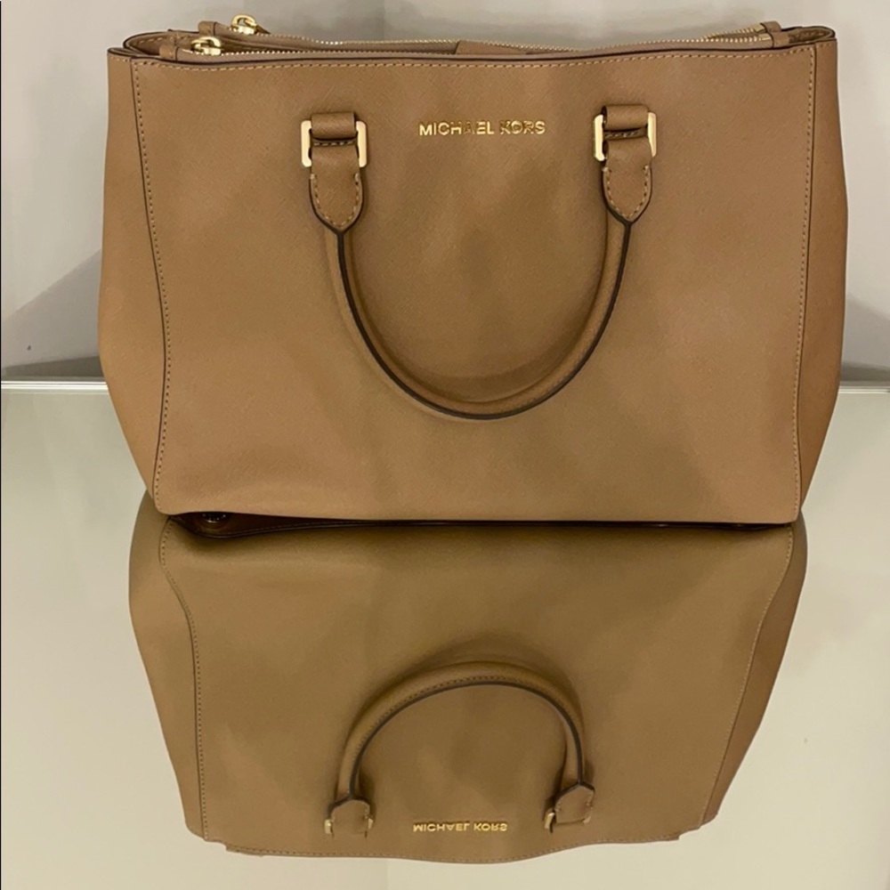 Michael Kors Bisque Saraffino Leather Bag